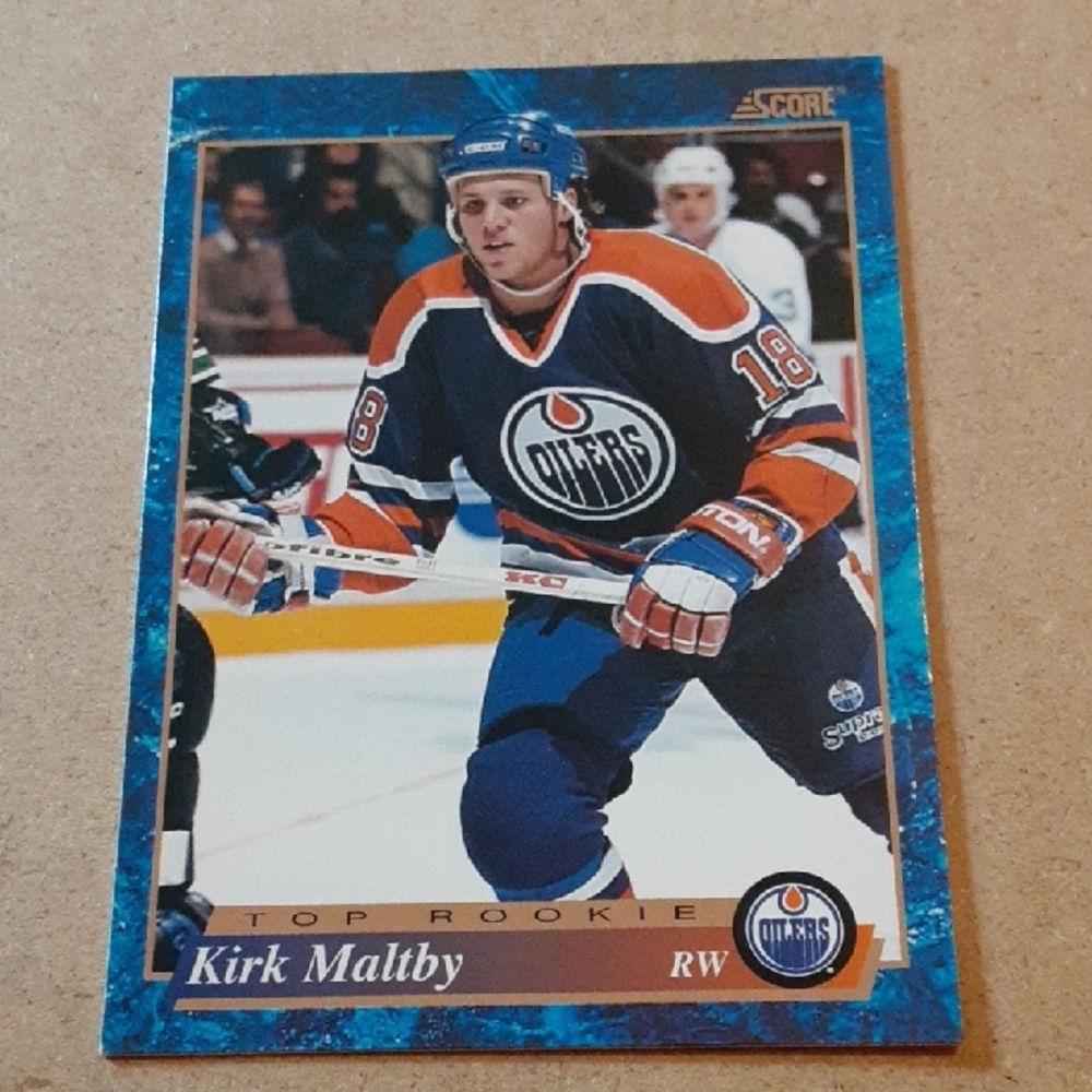 Kirk Maltby Edmonton Oilers Top Rookie NHL Hockey Card